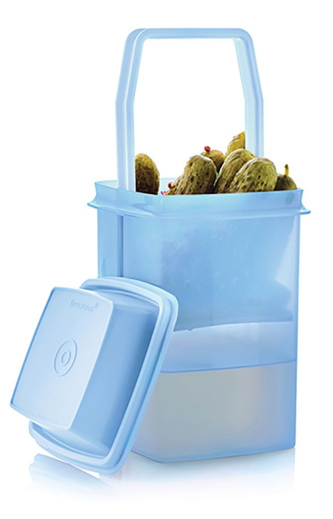 TUPPERWARE LARGE PICK-A-DELI PICKLE CONTAINER Strainer Lift Pickles Peppers NEW