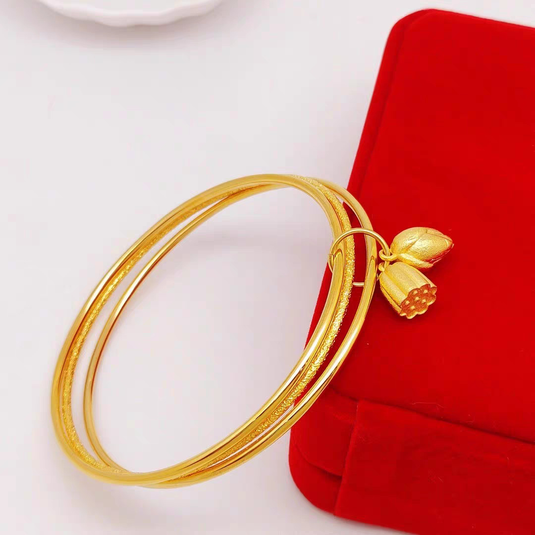 plating 48k necklace pendant Trinket Lotus bangle girl birthday gift Gift 1pc plating 48k necklace pendant Trinket Lotus bangle girl birthday gift Gift 1pc