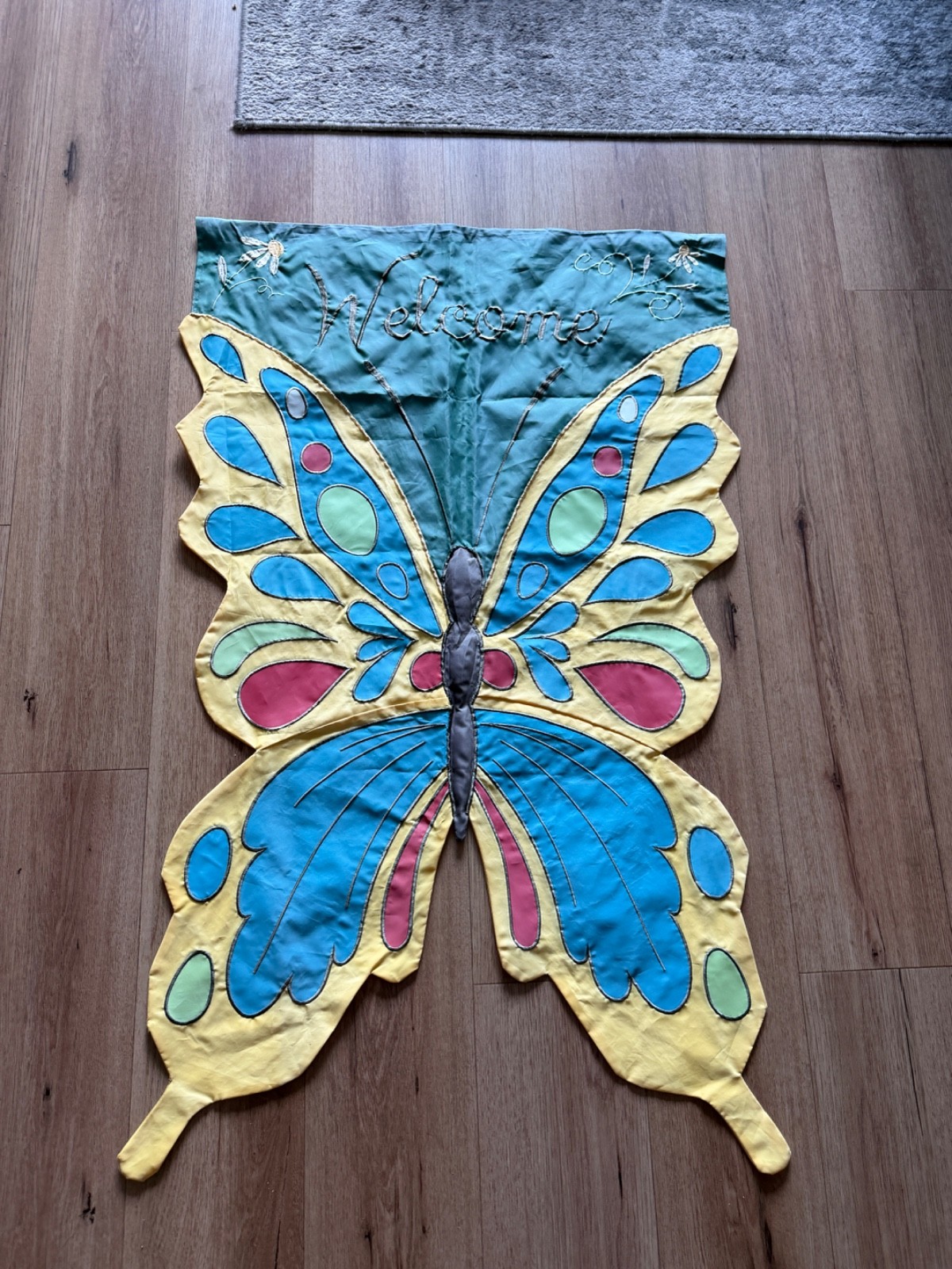 Vintage School butterly Banner handmade classroom hang home decor kids room