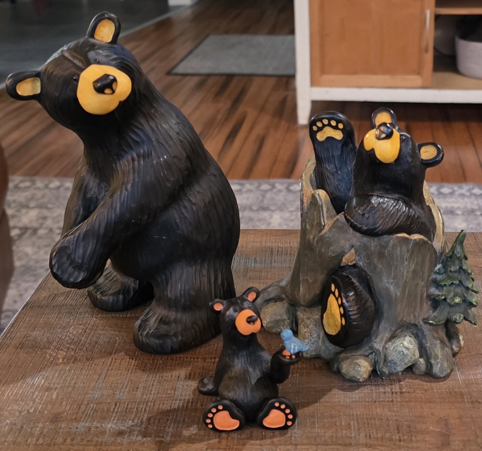 Vintage Bearfoots Bears Jeff Fleming Figurine Lot Of 3 Tiger Andy Minni READ