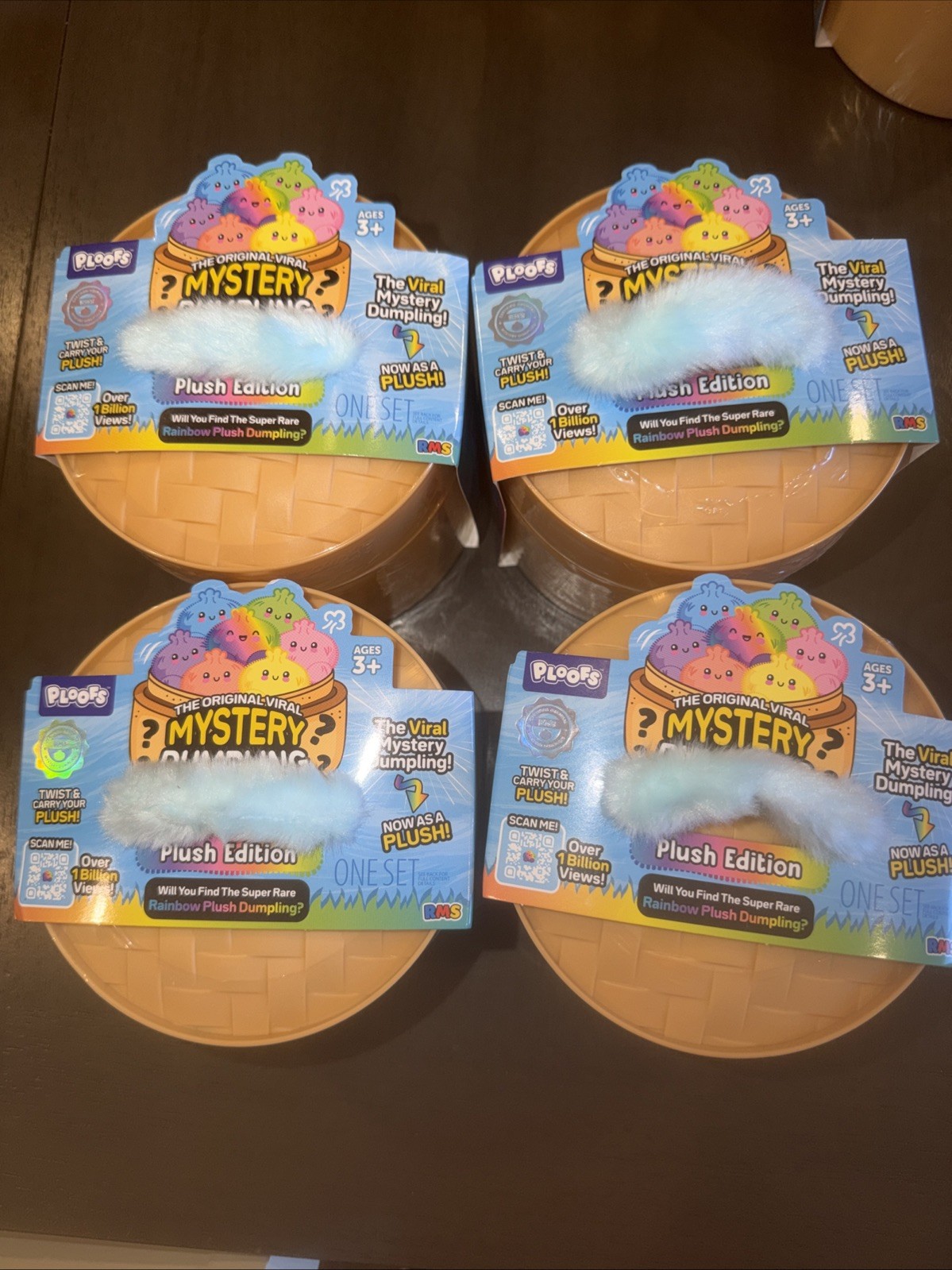 RMS Mystery Dumpling Ploofs Rainbow Plush Edition NEW SEALED Crazy Fun SET OF 4