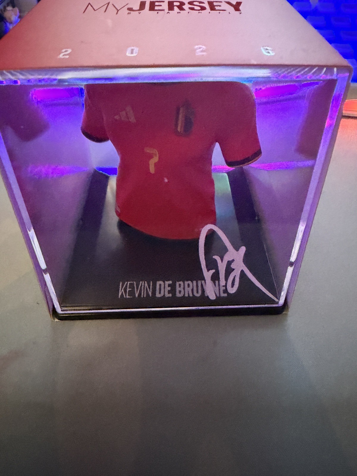 Kevin De Bruyne Belgium #7 2026 World Cup myJersey by FanCollex Mini Collectible Kevin De Bruyne Belgium #7 2026 World Cup myJersey by FanCollex Mini Collectible