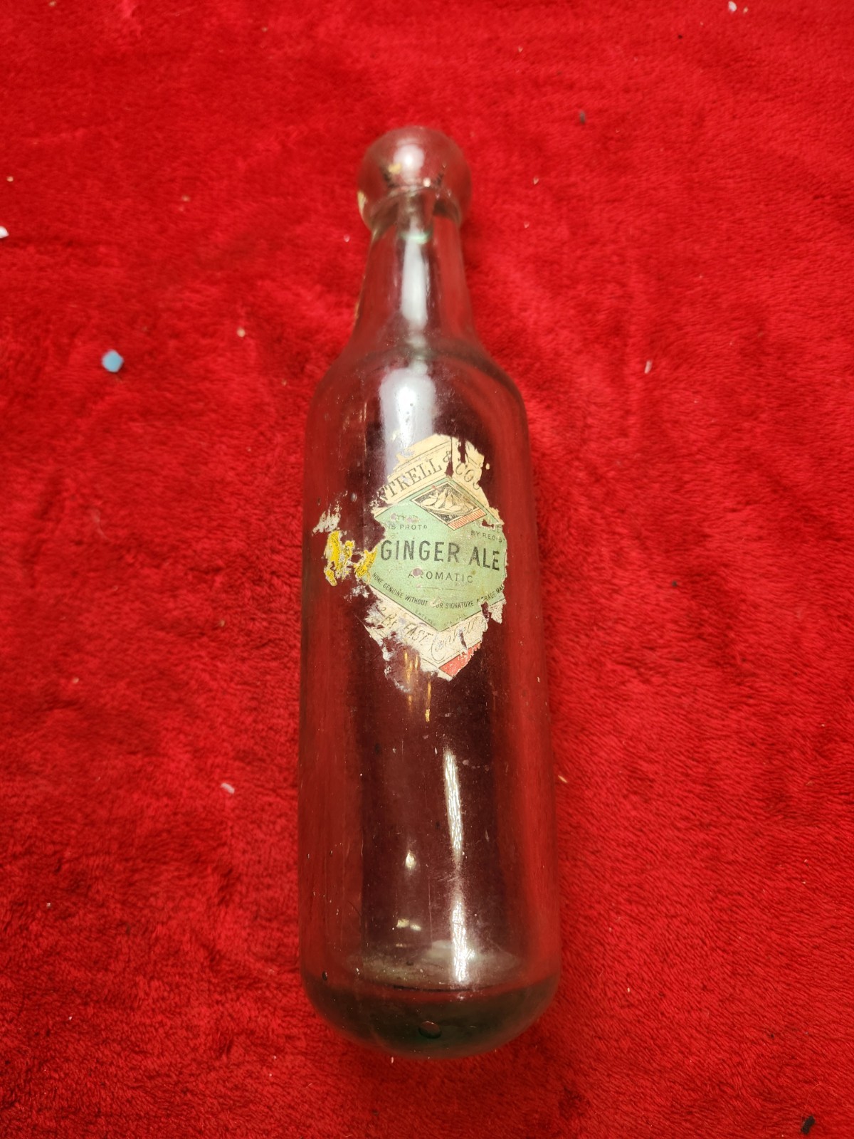 Antique Round Bottom/torpedo blob top Ginger Ale 1875-1920 Cantrell & Cochrane