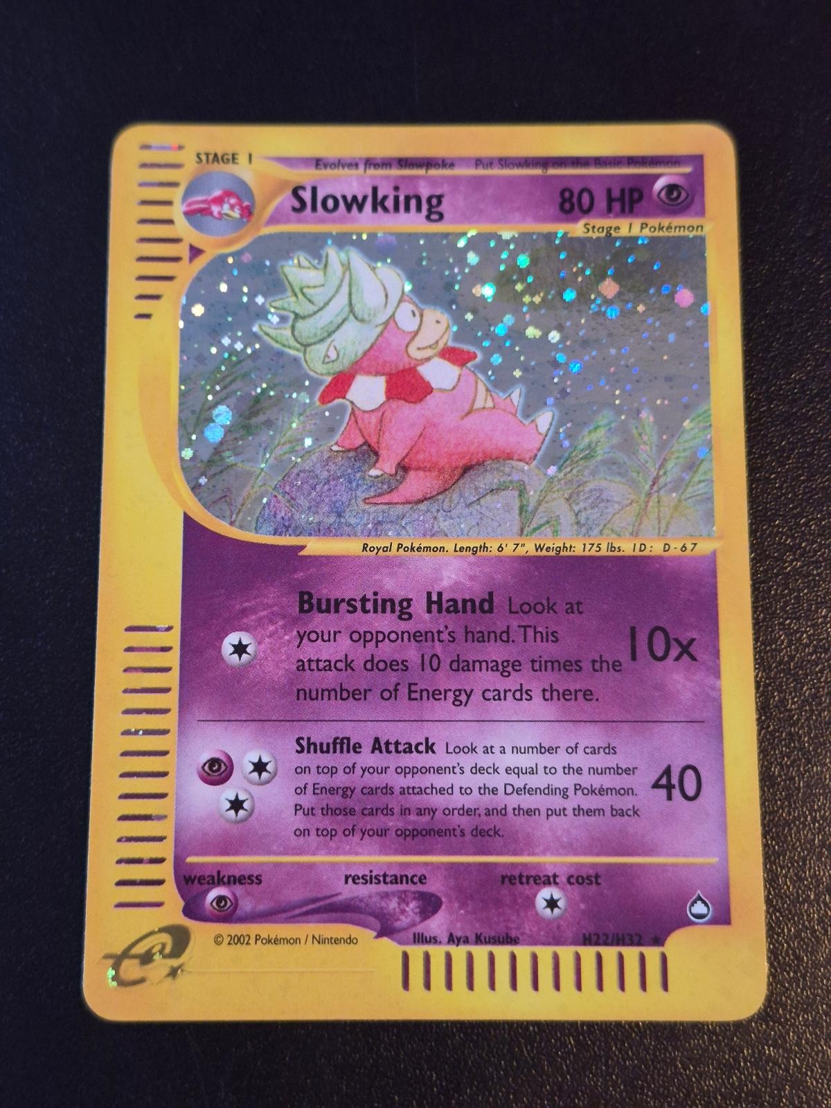 Slowking H22/H32 Holo Rare Aquapolis Pokemon NM