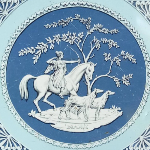 BORZOI DIANA on HORSE with DOGS 9 BORZOI DIANA on HORSE with DOGS 9