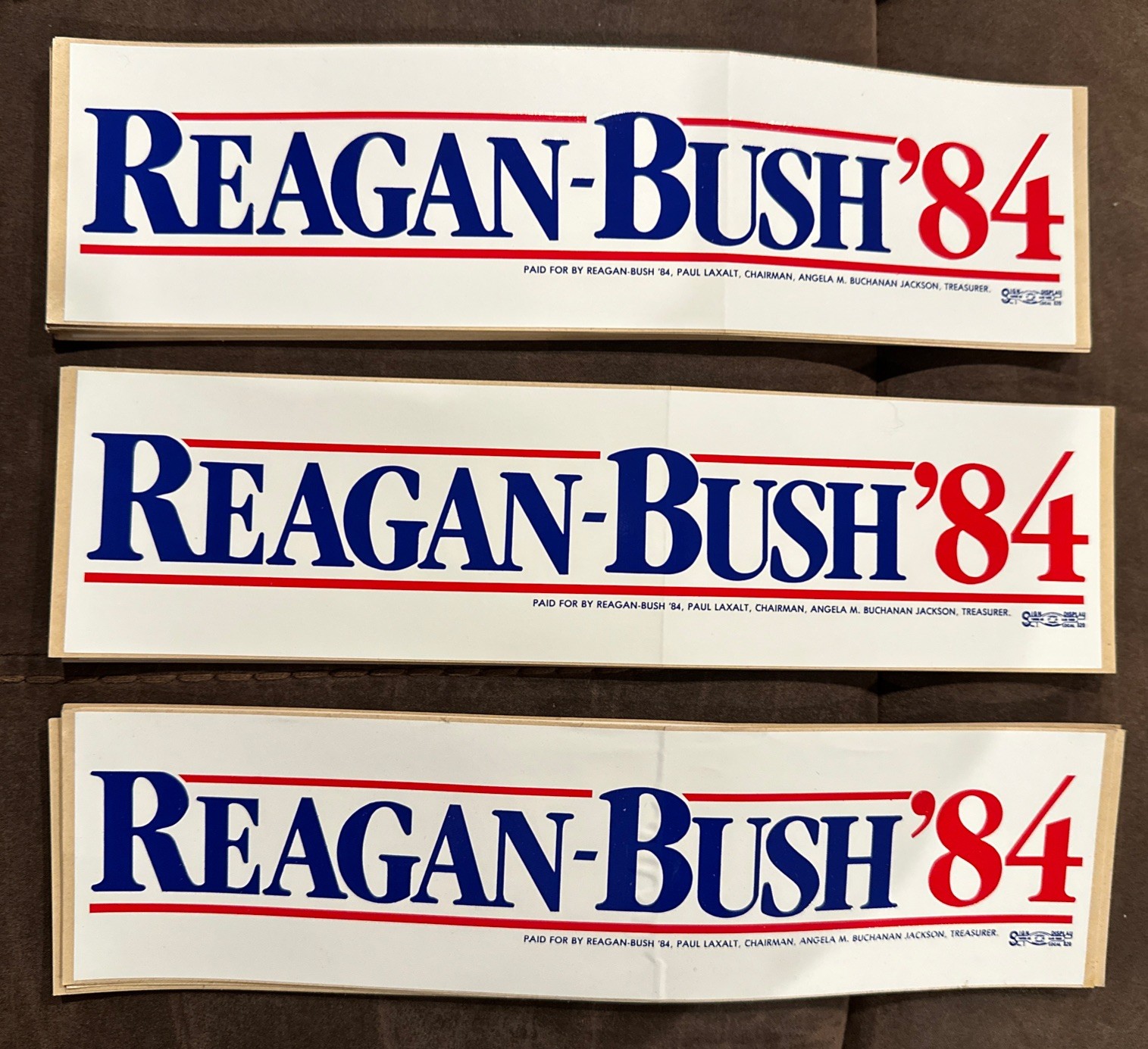 Vintage 1984 Ronald Reagan-George Bush Presidential Race Sticker. Rare Vintage 1984 Ronald Reagan-George Bush Presidential Race Sticker. Rare