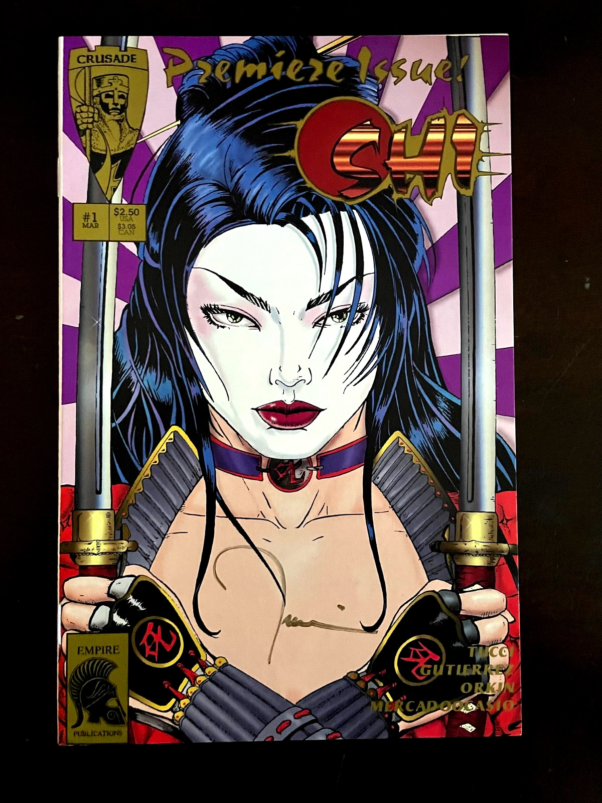 SHI: The Way of The Warrior #1  (Crusade 1994) SIGNED 1St Print  by BILLY TUCCI
