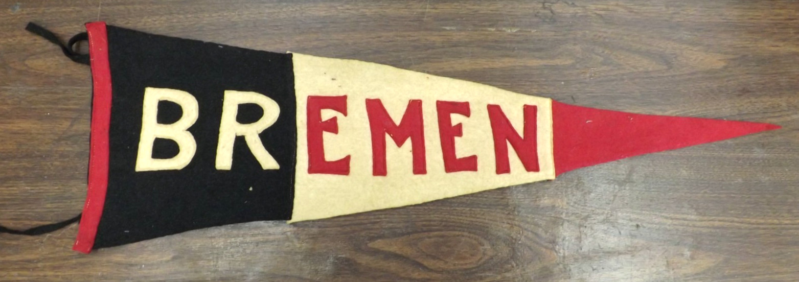 VTG. 1930s BREMEN PENNANT BANNER 24 VTG. 1930s BREMEN PENNANT BANNER 24