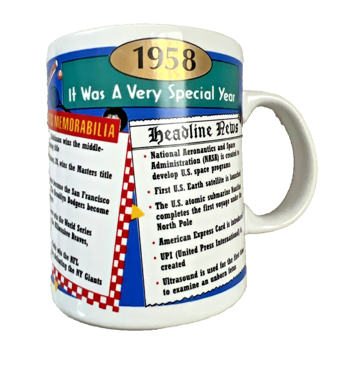 Ganz Mug 1958 A Very Special Year Ceramic Coffee Cup