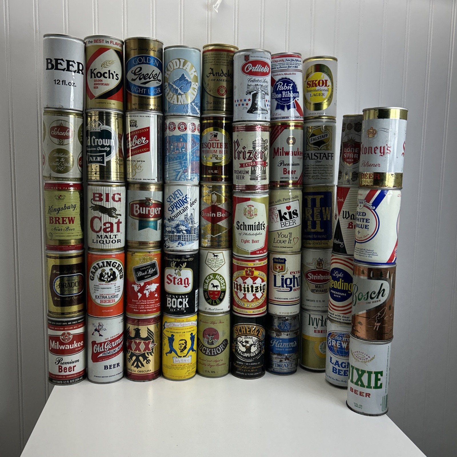 Vintage Beer Cans Mixed Brands  Lot of 48  