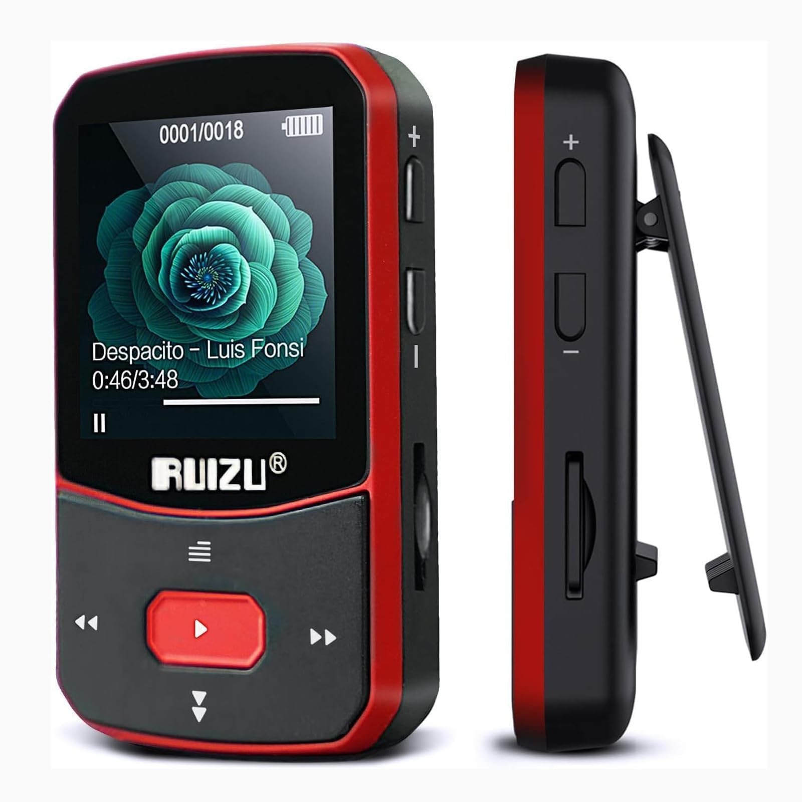 RUIZU 64GB Clip MP3 Player with Bluetooth 5.3, Portable Music Player with Voi... RUIZU 64GB Clip MP3 Player with Bluetooth 5.3, Portable Music Player with Voi...