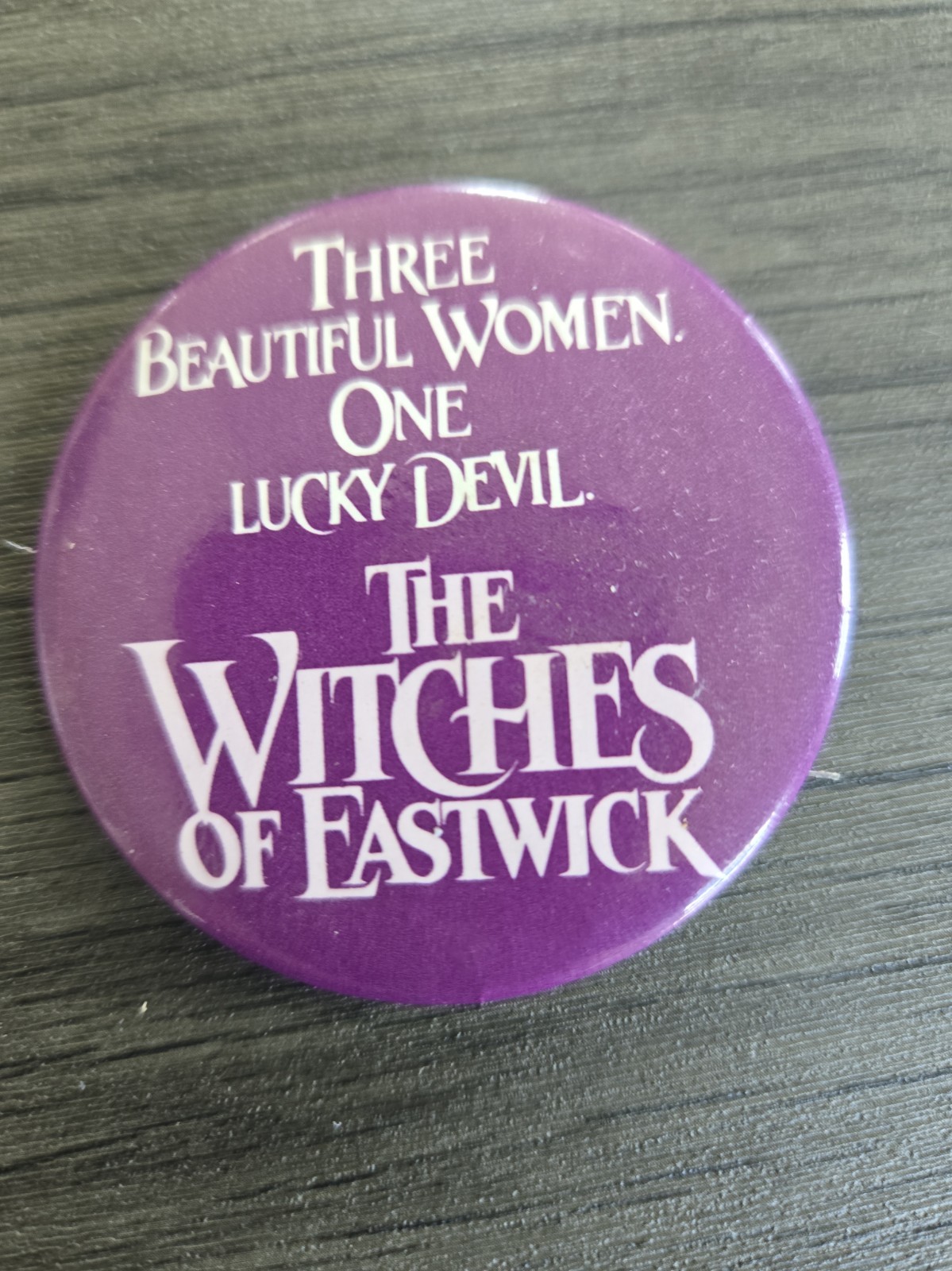 Vintage 1987 promotional pinback button for the dark fantasy comedy film The... Vintage 1987 promotional pinback button for the dark fantasy comedy film The...