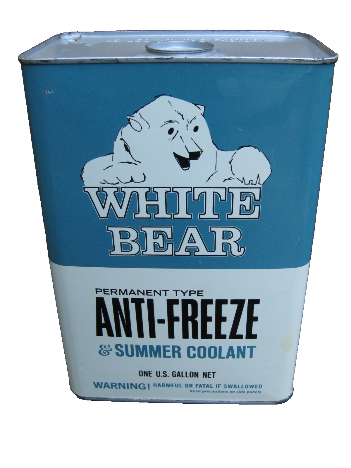 Rare Vintage White Bear Summer Coolant & Anti-Freeze 1 Gallon Can Nice Empty Rare Vintage White Bear Summer Coolant & Anti-Freeze 1 Gallon Can Nice Empty
