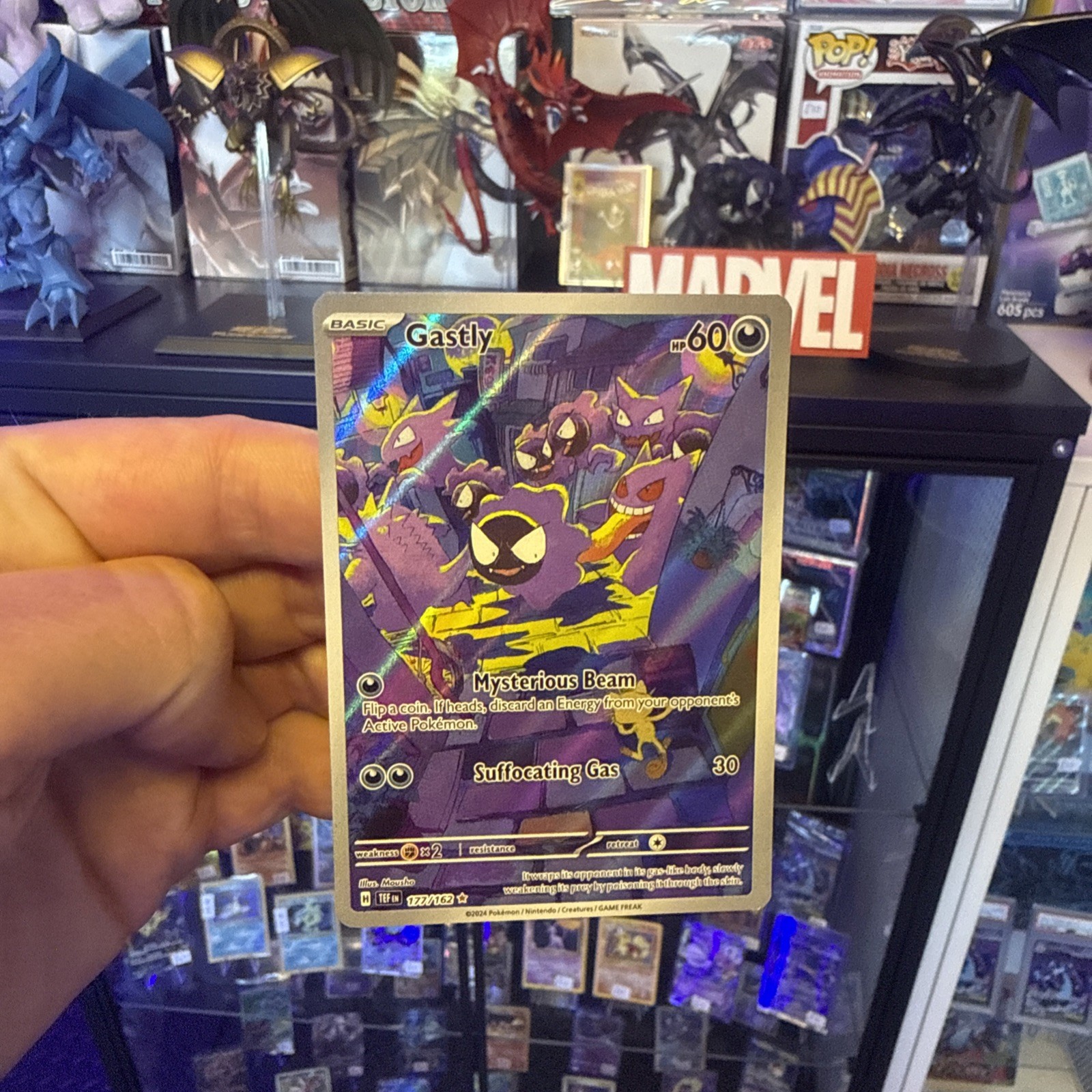 Pokémon TCG Gastly 177/162 Temporal Forces Illustration Rare