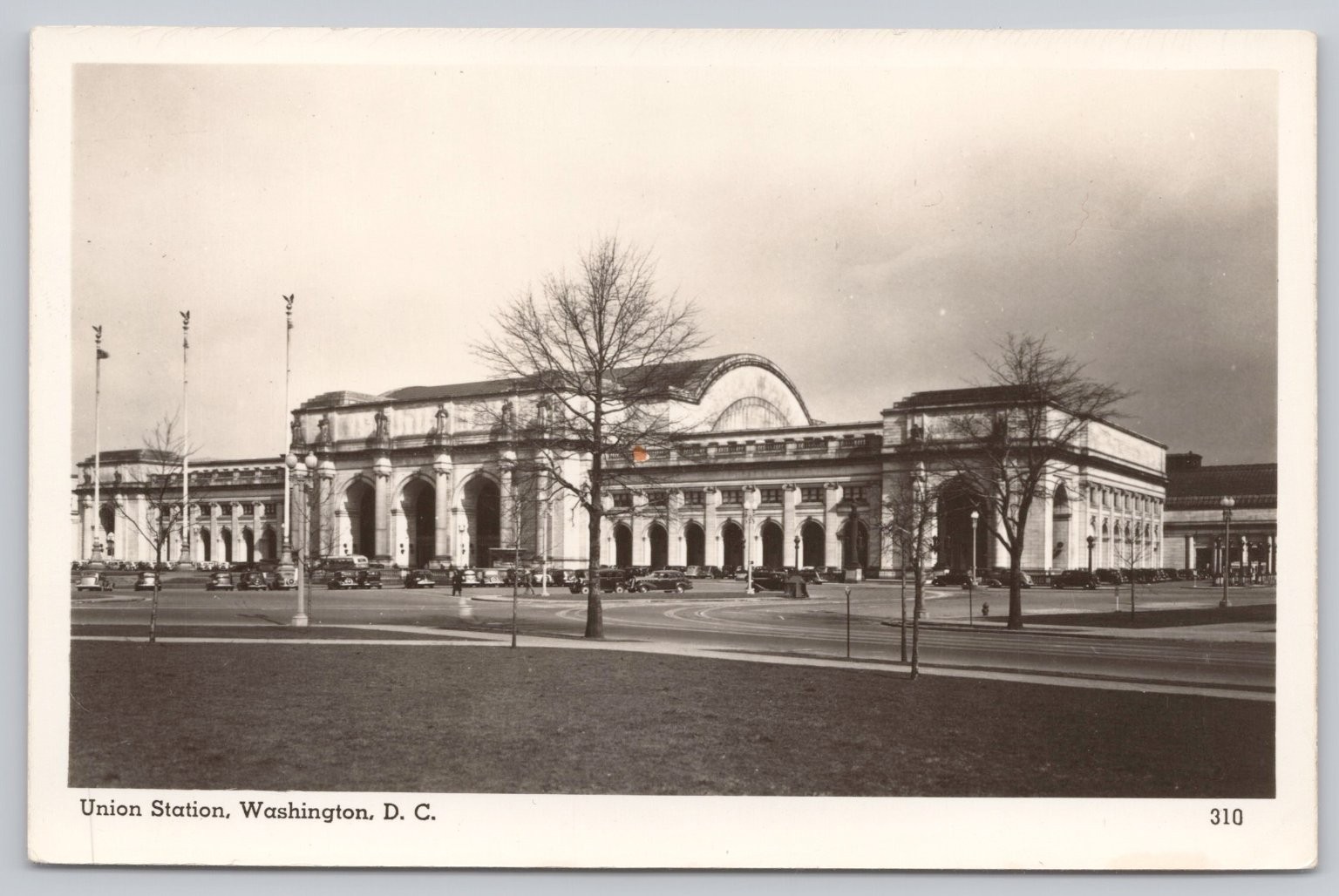 Vintage Real Photo Postcard Union Station Washington D.C. Historic RPPC