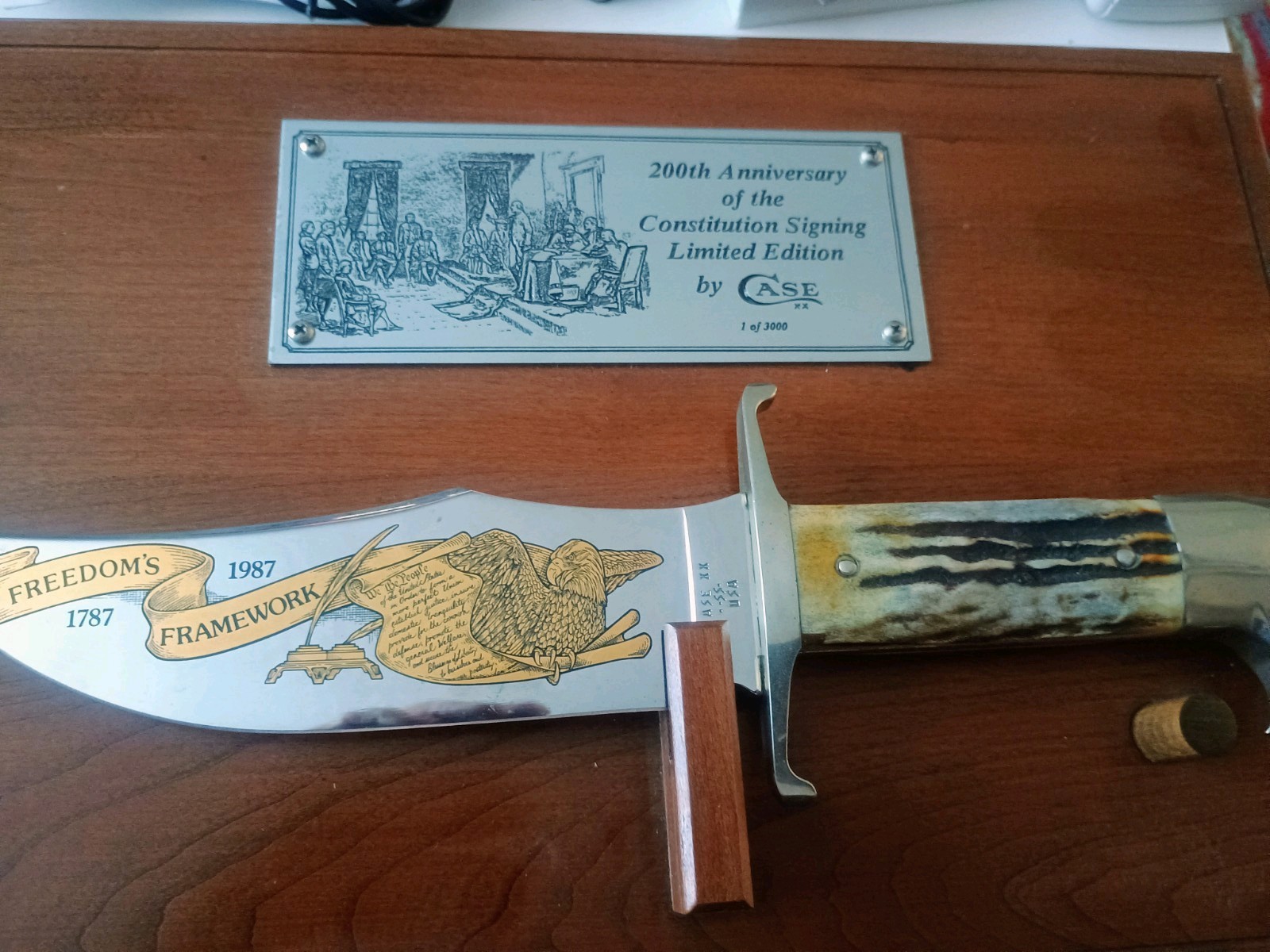 Vintage Case XX 523-7SS 200th Anniversary Of The Constitution Knife - Eagle Butt Vintage Case XX 523-7SS 200th Anniversary Of The Constitution Knife - Eagle Butt