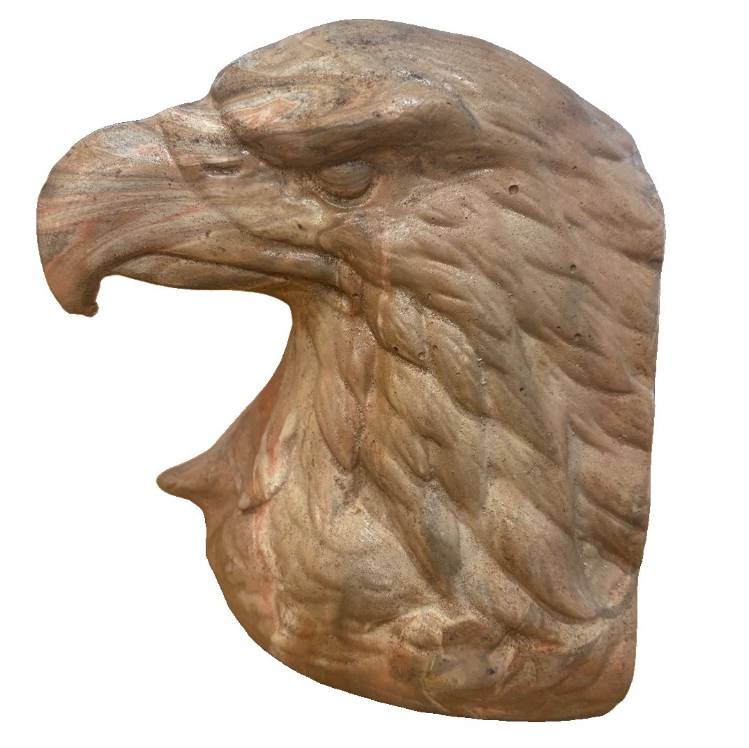 Vintage Native American Eagle Bookend Swirl Layered Clay Resin Western Decor Vintage Native American Eagle Bookend Swirl Layered Clay Resin Western Decor