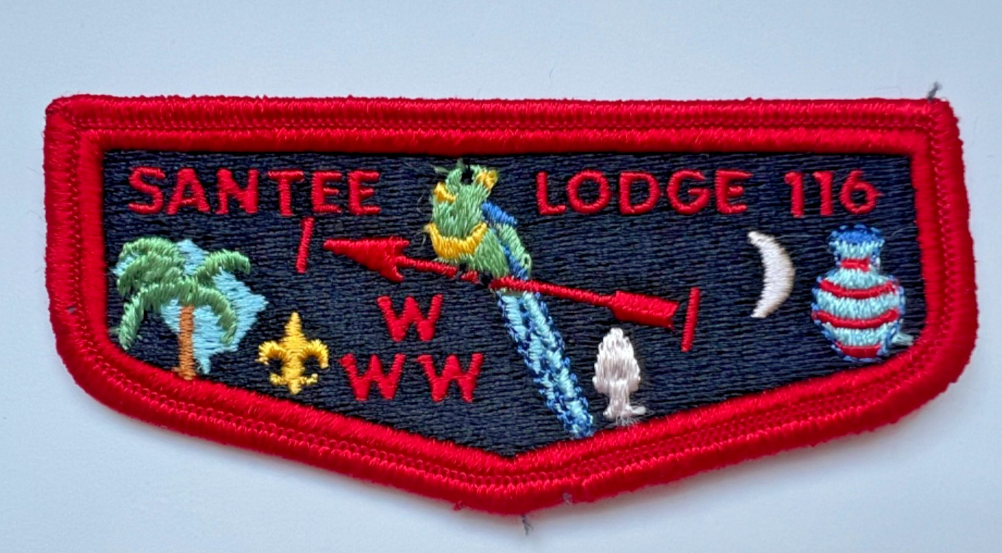 Santee Lodge 116 S6a Flap Light PB Pee Dee Area SC OA Order of the Arrow Santee Lodge 116 S6a Flap Light PB Pee Dee Area SC OA Order of the Arrow