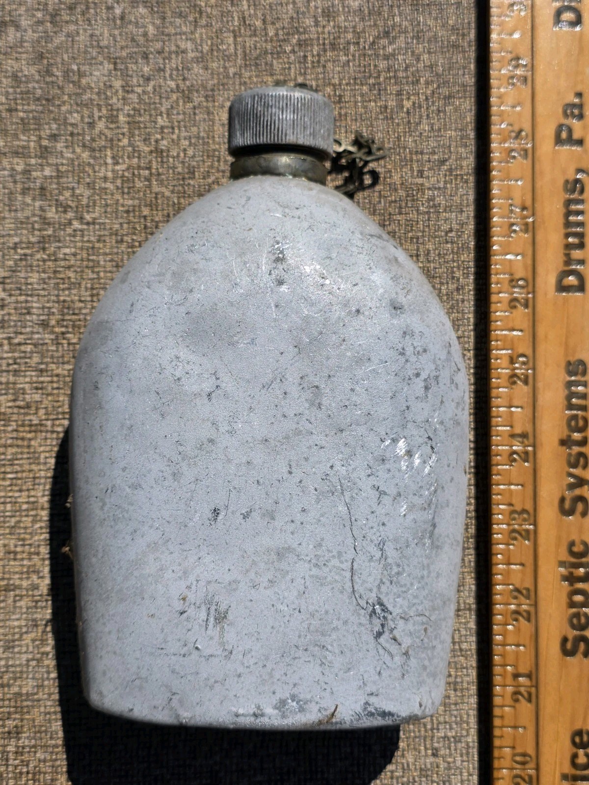 ORIGINAL WWI-WW2 ARMY M1910 METAL TOP CANTEEN-Marked US LF & C 1918-USMC AEF