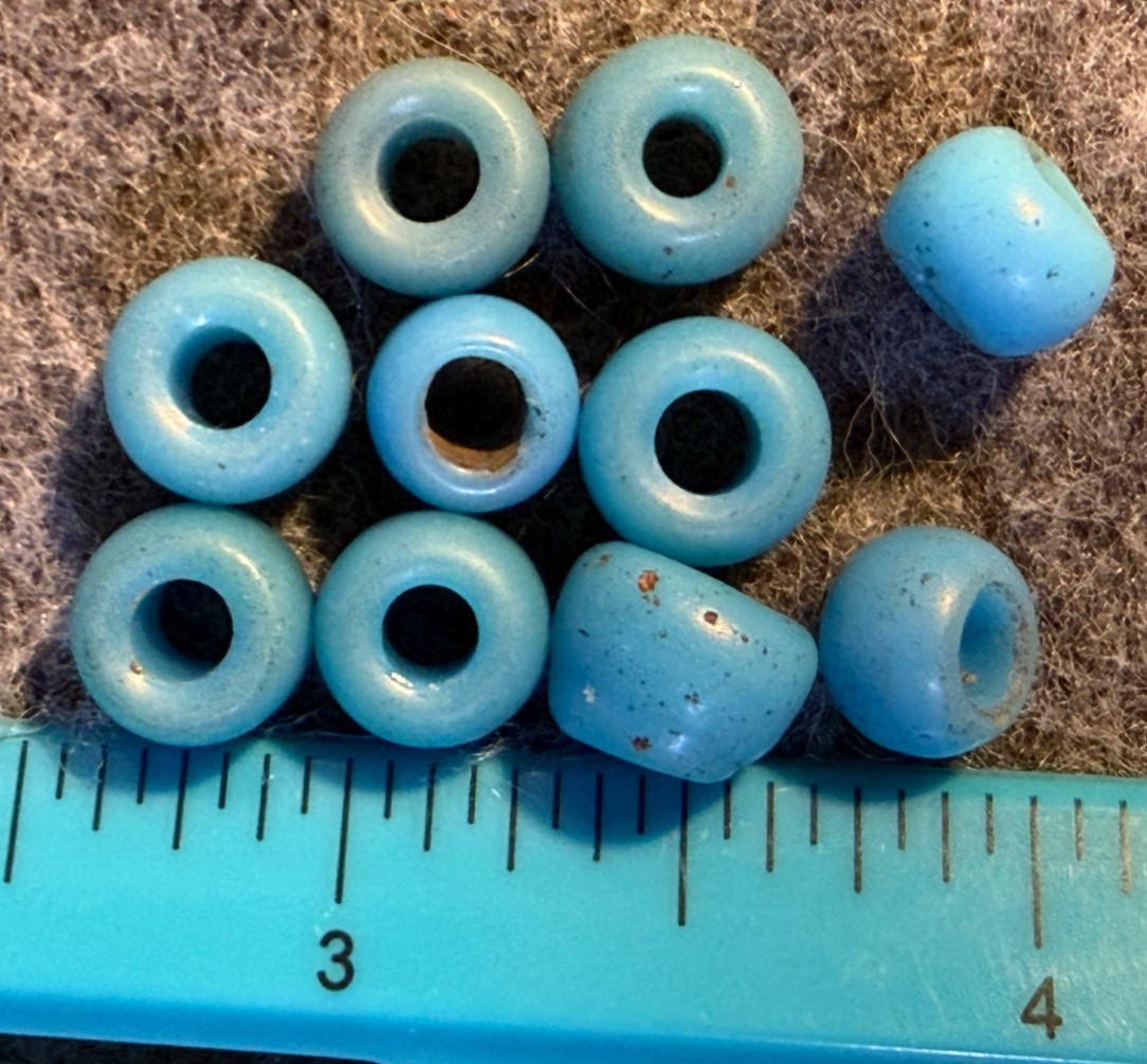 10 Rare Sky Blue Chief\'s Beads Padre Trade Beads Hudsons Bay Company Fur Trade 10 Rare Sky Blue Chief\'s Beads Padre Trade Beads Hudsons Bay Company Fur Trade