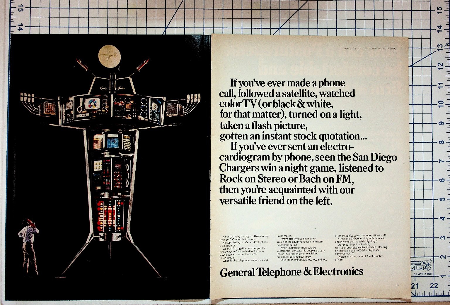 1970 GTE General Telephone & Electronics Future Tech Magazine Ad Sylvania 1970 GTE General Telephone & Electronics Future Tech Magazine Ad Sylvania