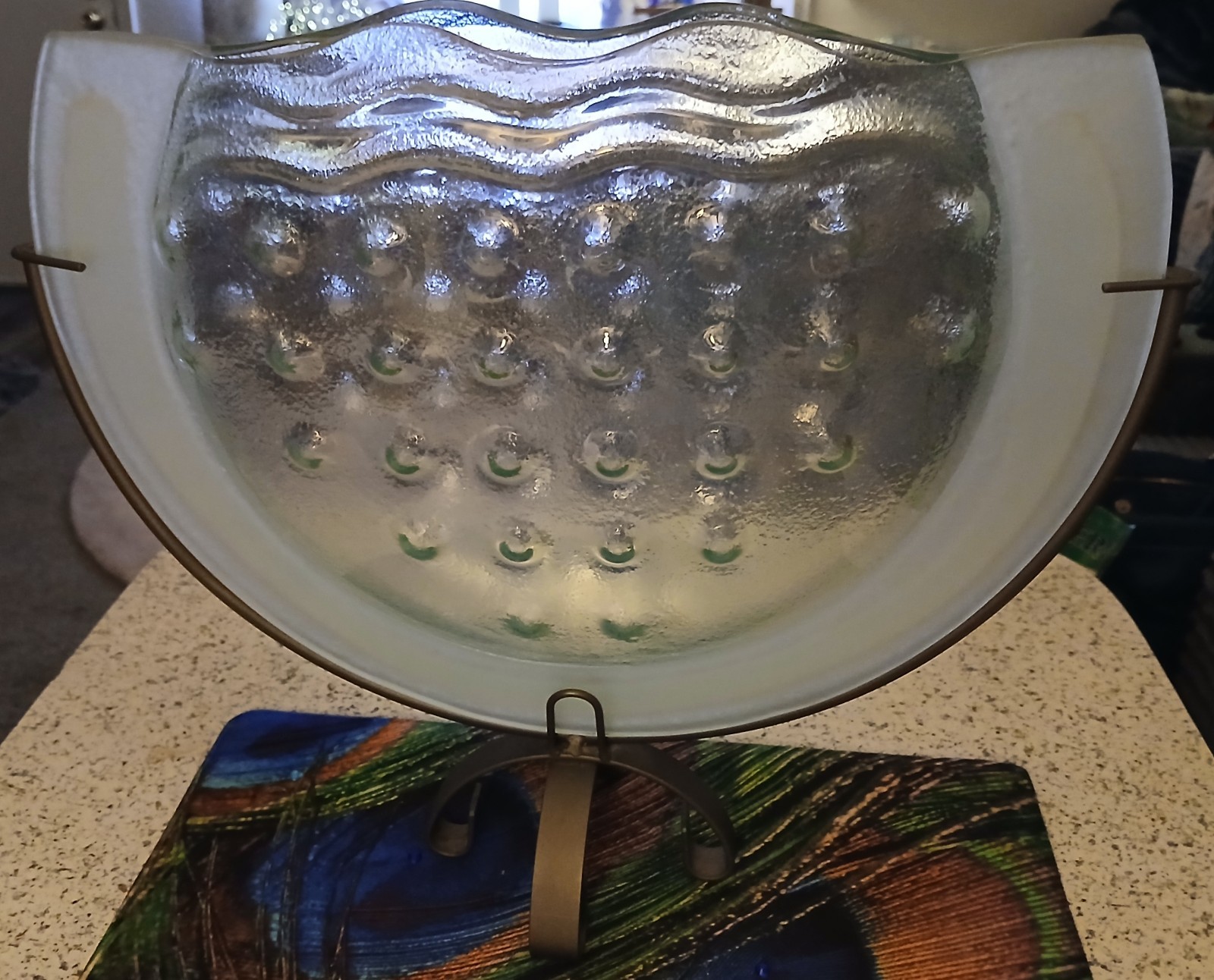 Mark Hines Studios Slump Glass Half-moon Standing Vase-14 Mark Hines Studios Slump Glass Half-moon Standing Vase-14