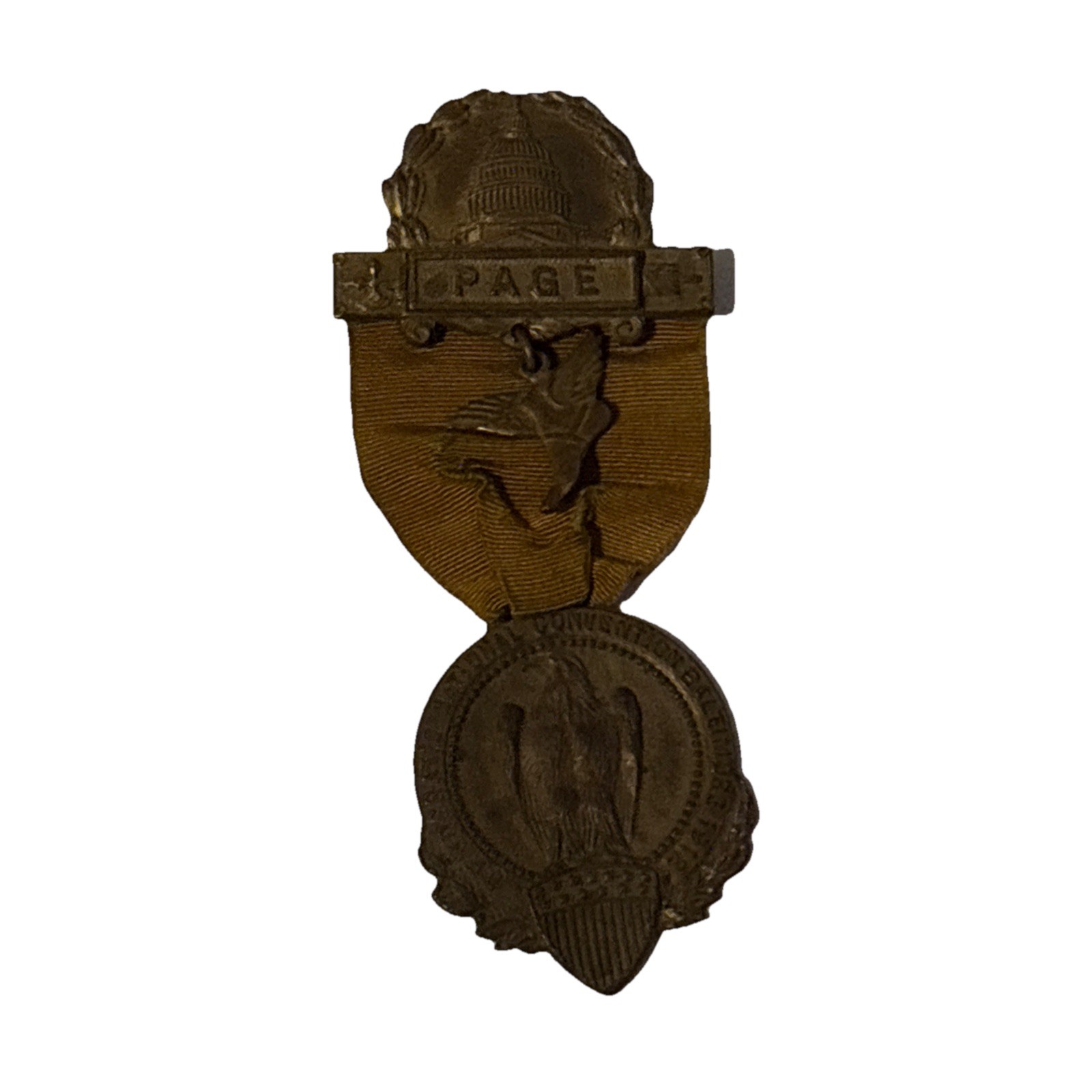 1912 Democratic National Convention Woodrow Wilson Page Badge Medal 1912 Democratic National Convention Woodrow Wilson Page Badge Medal