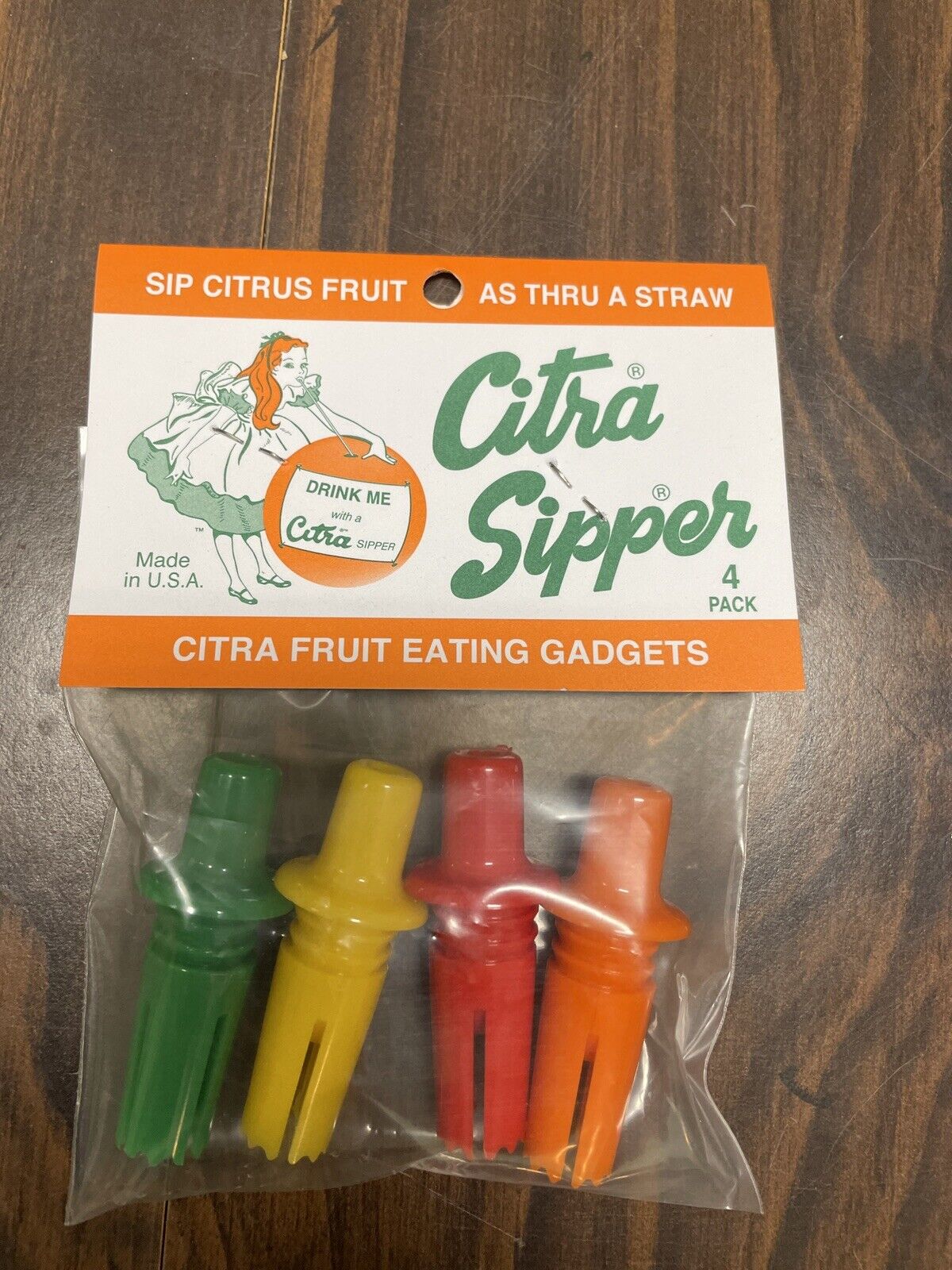 Citra Sipper Citrus Juice Extractor Orange Green Yellow Red Pack of four