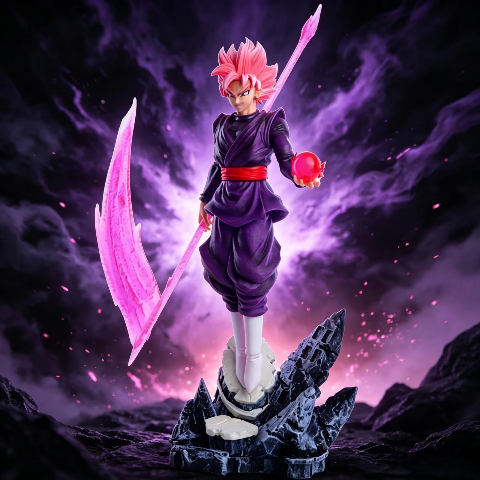 33CM Dragon Ball Goku Black Rose Zamasu Scythe Action Figure Anime Collectible 33CM Dragon Ball Goku Black Rose Zamasu Scythe Action Figure Anime Collectible