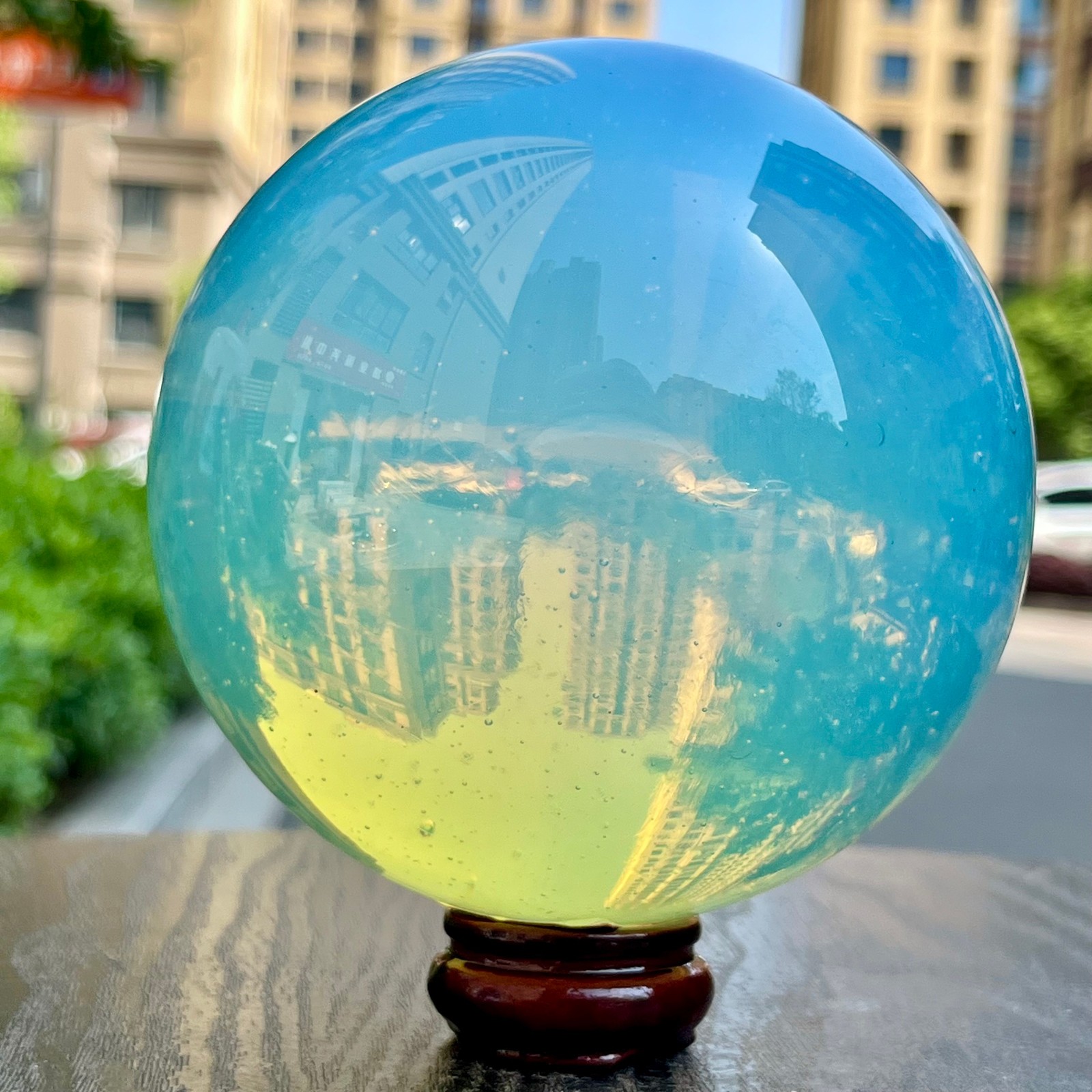 Hand Polished Opalite Crystal Sphere Ball Healing Chakra Balancing Decor  3.2 lb