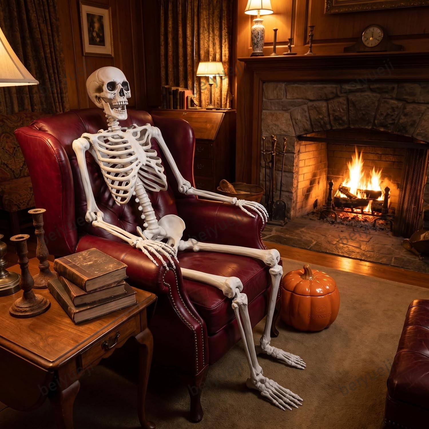 5.4Ft/165cm Halloween Skeleton Full Body Life Size Human Bones with Movable Join 5.4Ft/165cm Halloween Skeleton Full Body Life Size Human Bones with Movable Join