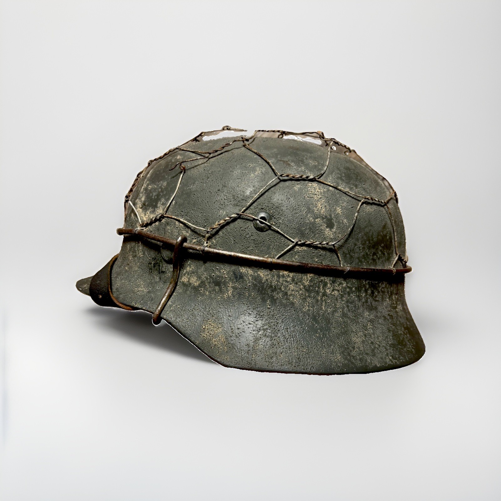 WWII German M35 Helmet Reproduction ET68 Shell w/ Wire WWII German M35 Helmet Reproduction ET68 Shell w/ Wire