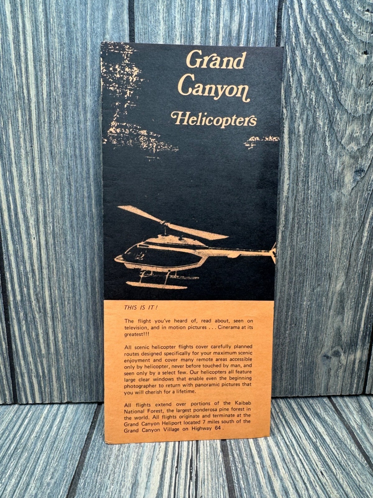 Vintage Grand Canyon Helicopters Vintage Brochure Vintage Grand Canyon Helicopters Vintage Brochure