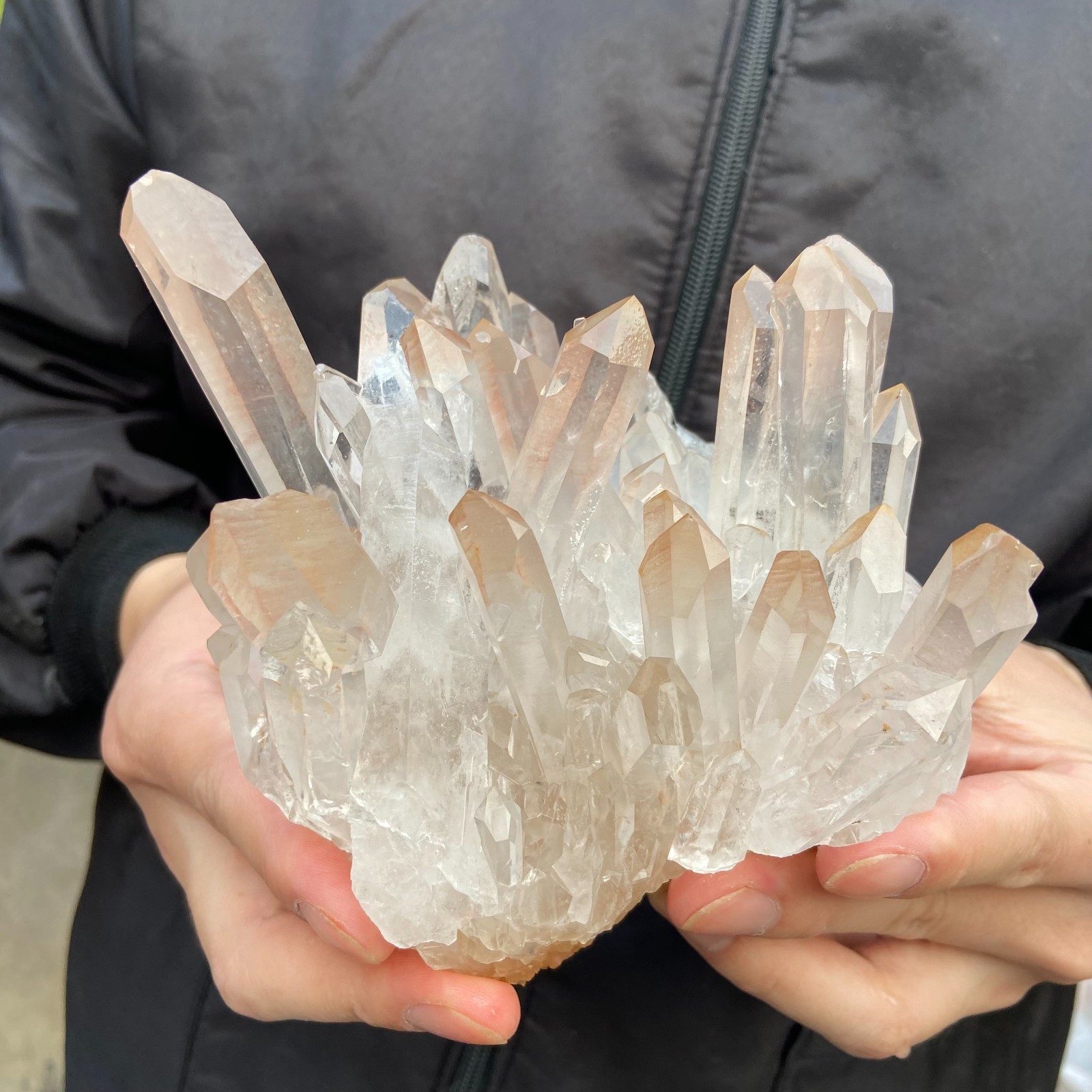 2.5LB Natural White Clear Quartz Crystal Cluster Rough Healing Specimen