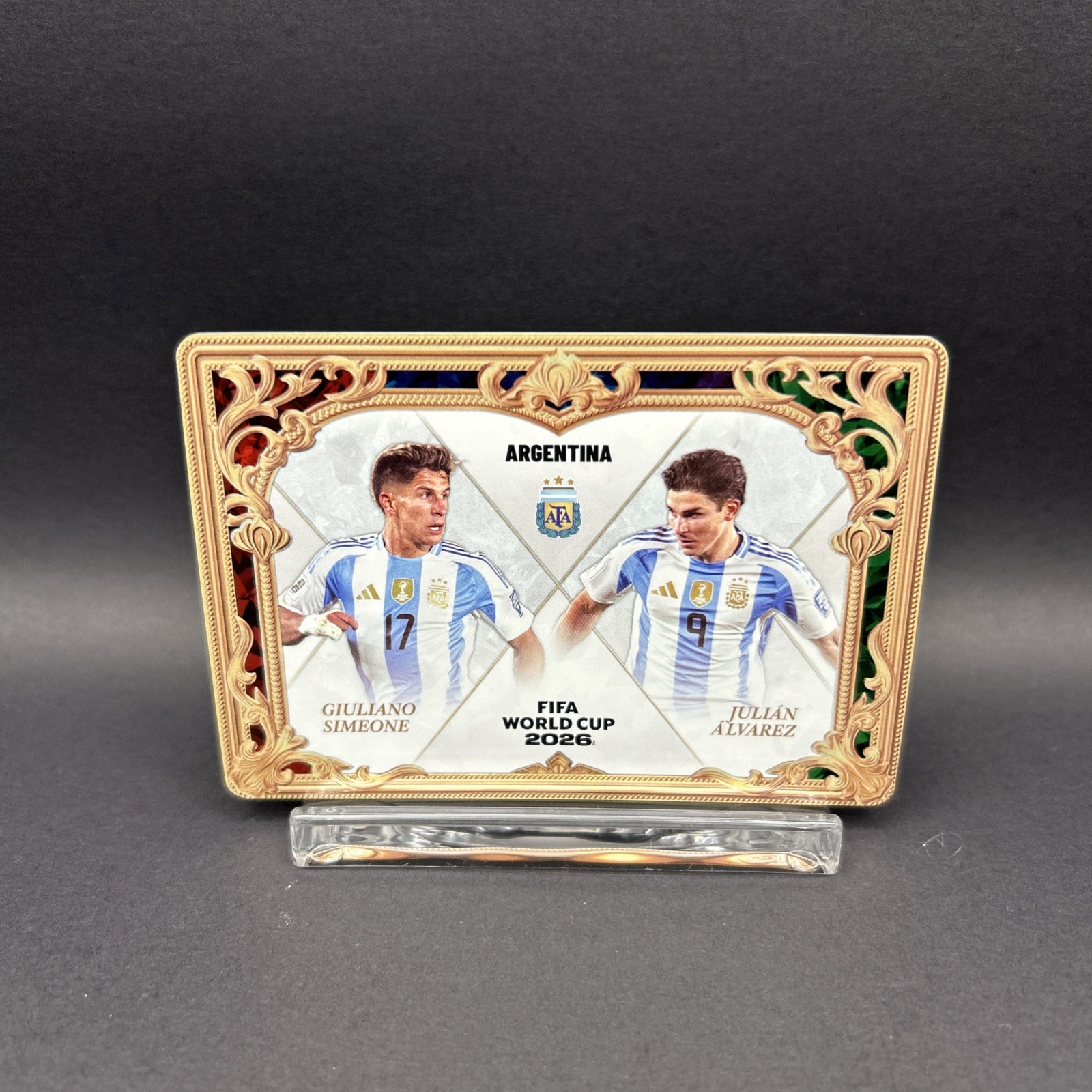 Panini Kayou 2026 Football Soccer Alvarez Simeone Argentina Dual Gold Card #740 Panini Kayou 2026 Football Soccer Alvarez Simeone Argentina Dual Gold Card #740