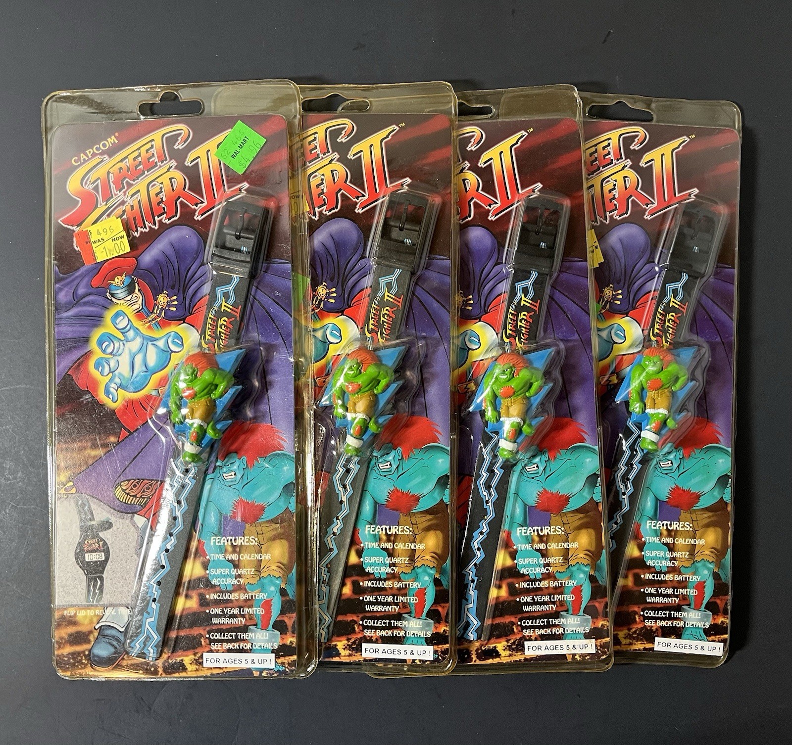 Vintage STREET FIGHTER II BLANKA Digital Wrist Watch 1994 Capcom NEW Unopened
