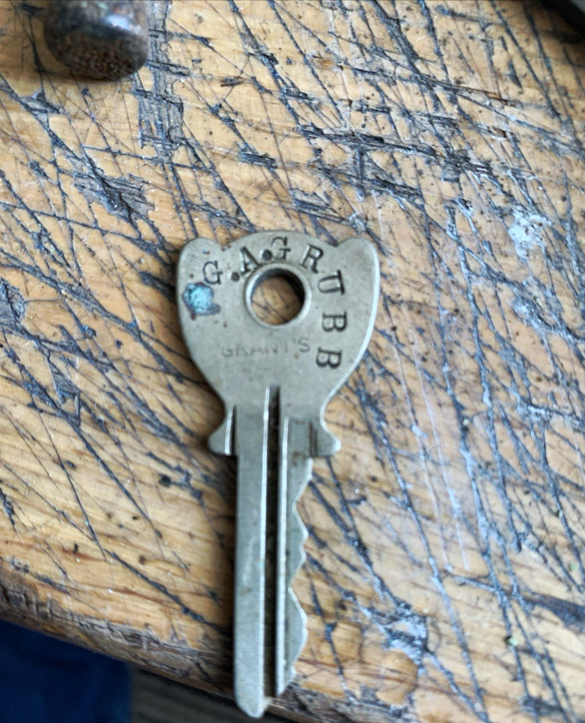CHUBB Metal Brass Key Marked G A T R U B B - Antique Brass Key