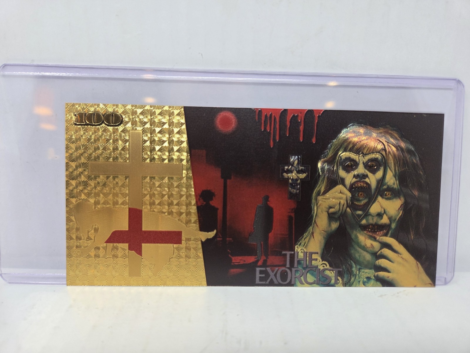 The Exorcist Regan MacNeil Horror Friends Gold Foil Banknote Novelty $100 Bill