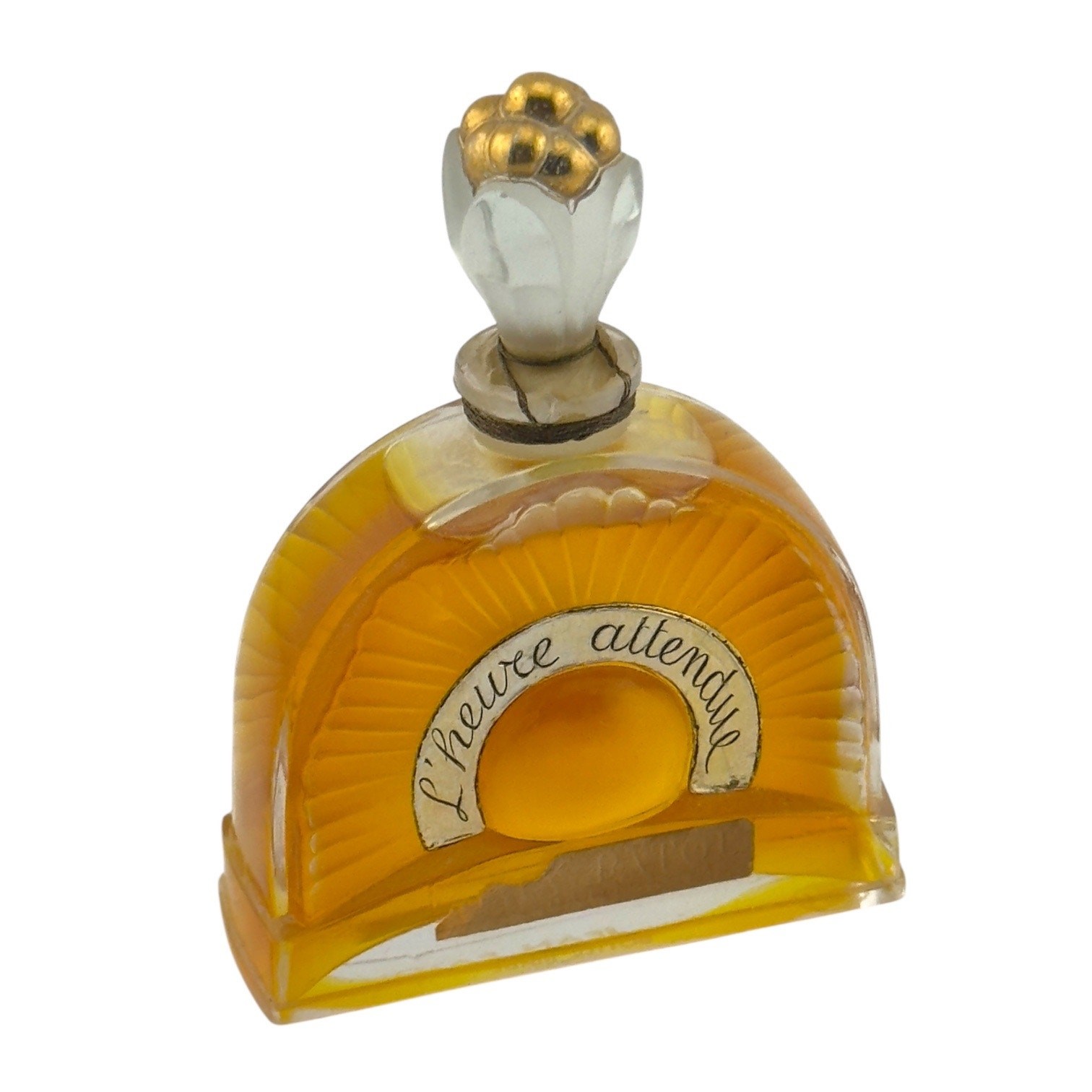 Vintage Jean Patou L’Heure Attendue Parfum Baudruche Sealed Art Deco Flacon