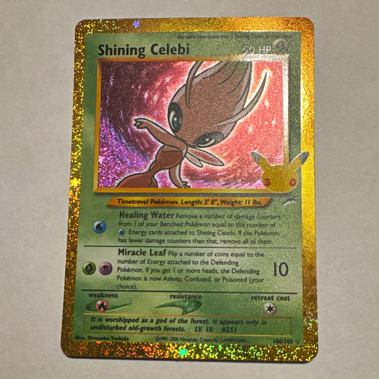 Pokémon 30th celebration Shining Celebi 106/105 Holo shining celebi