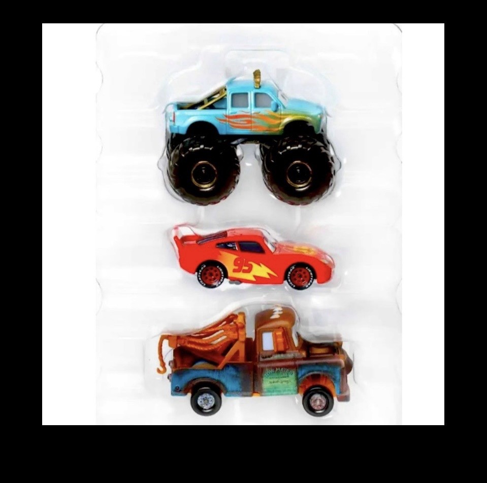 DISNEY PIXAR CARS Road Trip Ivy Lightening McQueen Mater 3 PACK NEW