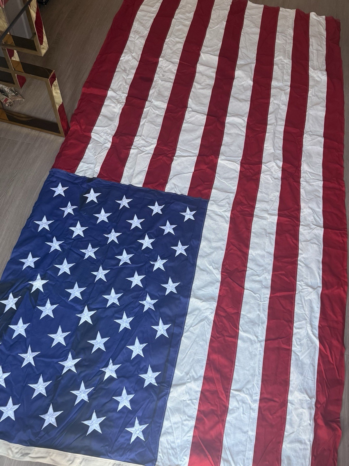 Vintage Valley Forge Flag Co. 50 star American flag 100% cotton 5x9.5 USA