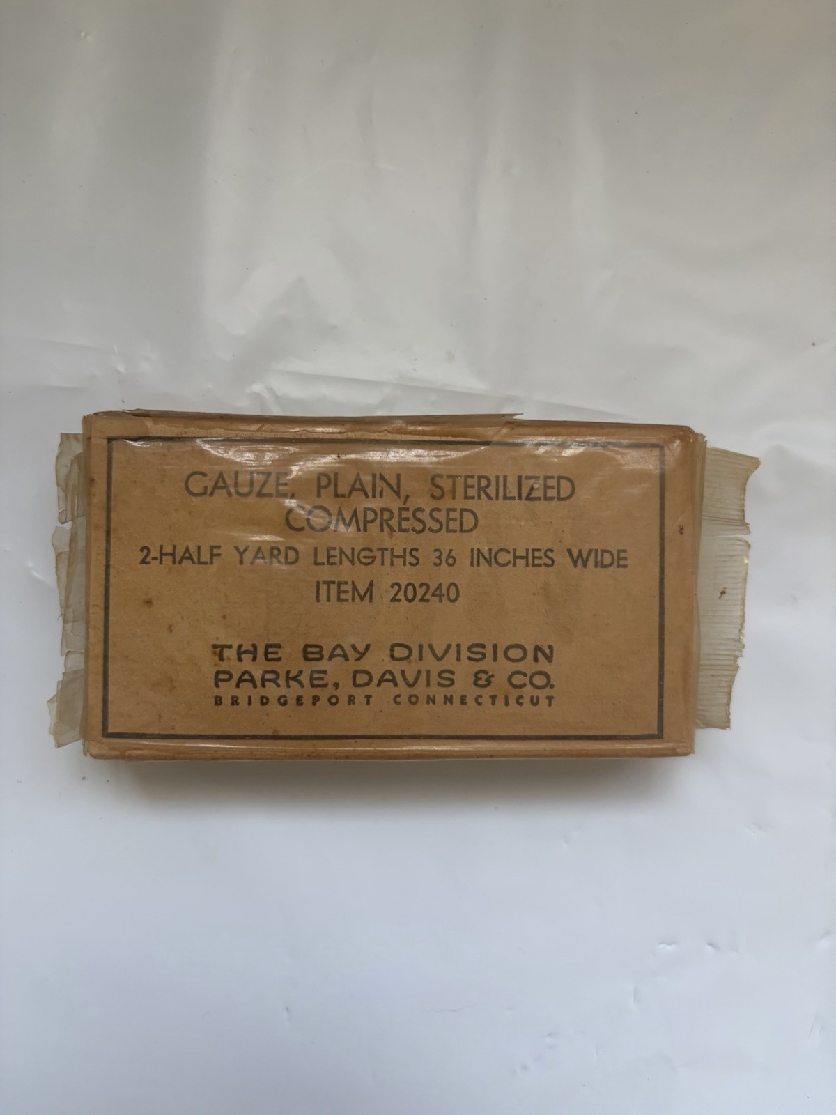 Vintage Military Kit Gauze The Bay Division Parke,Davis And Co