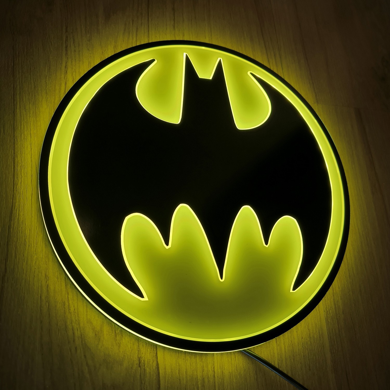 Batman Logo LED Light - Circular - wall light - desk light