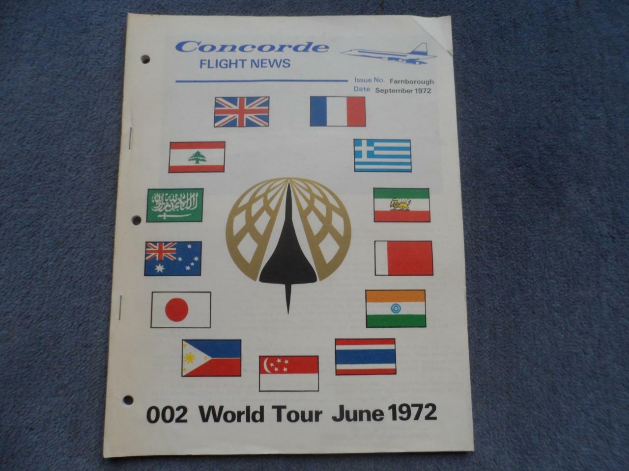 BAC /Aerospatiale Concorde Flight News 002 World Tour June 1972 photocopy