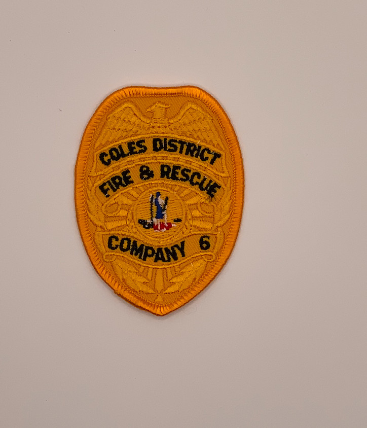 Coles District VFD Patch Prince William County VA FD Station Was Disbanded Rare