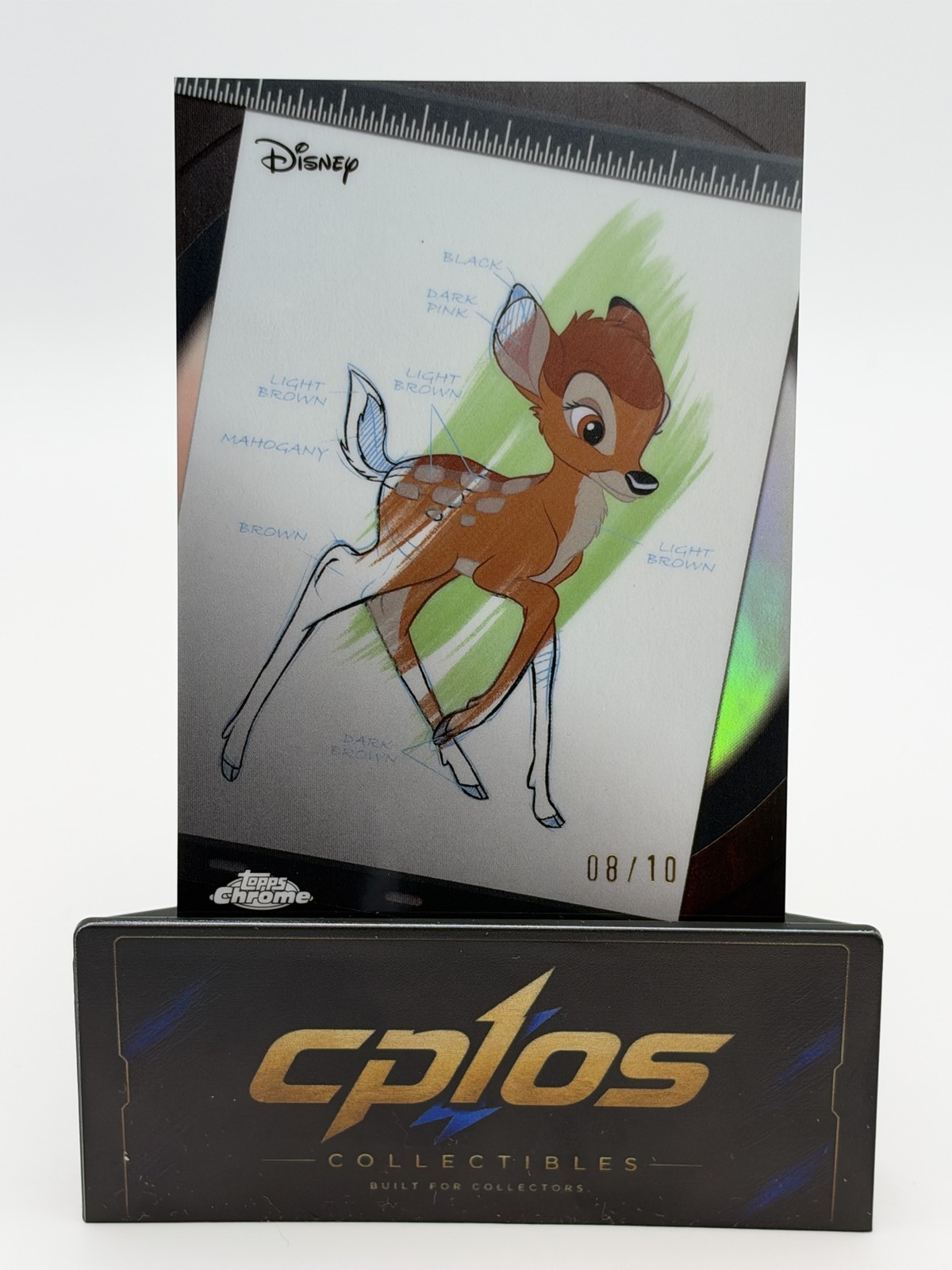 2026 Topps Chrome Disney Bambi #I&P-5 Black Ink & Paint 8/10
