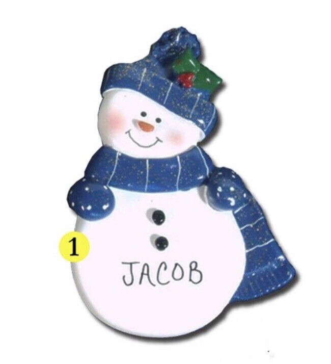 Personalized Snowman Boy / Girl Christmas Ornament