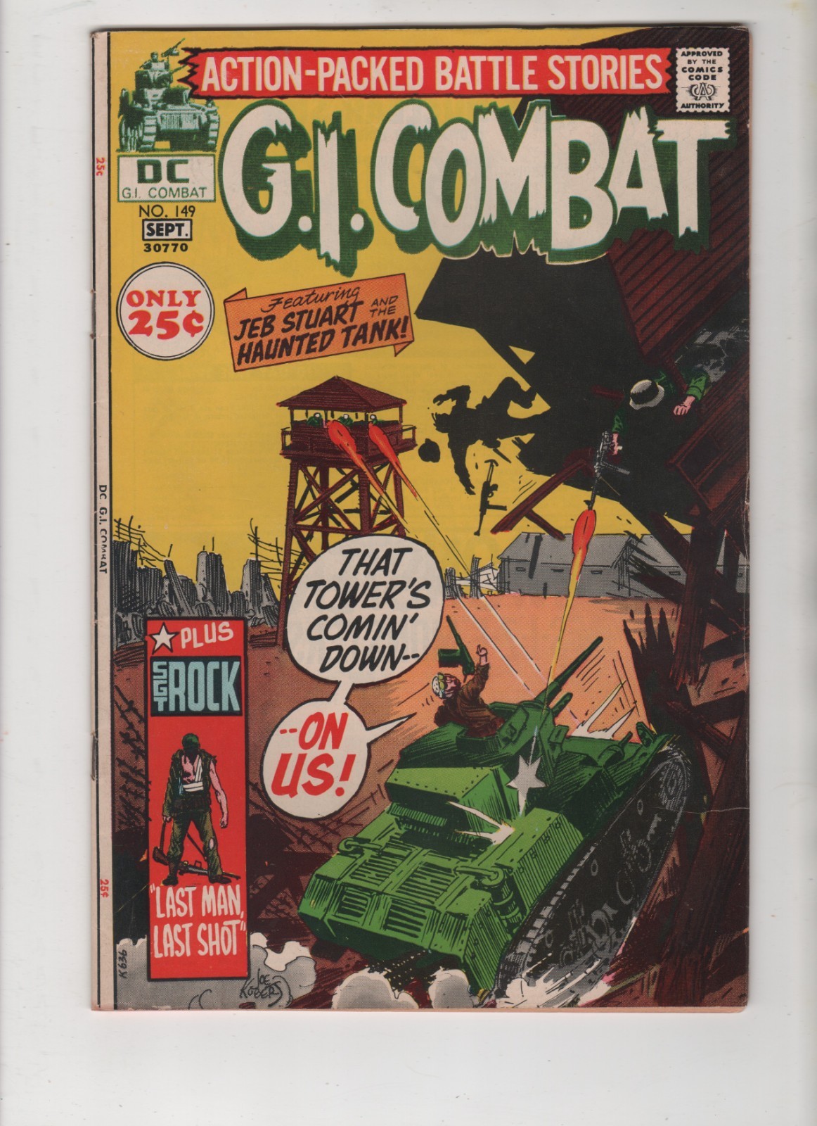 G.I. Combat #140, Joe Kubert Cover, Russ Heath Art, OW Pages, FN+ 6.5, 1970 G.I. Combat #140, Joe Kubert Cover, Russ Heath Art, OW Pages, FN+ 6.5, 1970