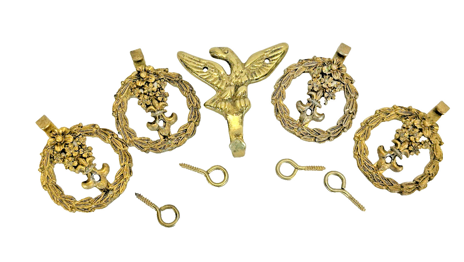 1964 James Papalia #304 Brass Wreath Pic Hangers #2601 Harvin Eagle Hook 1964 James Papalia #304 Brass Wreath Pic Hangers #2601 Harvin Eagle Hook